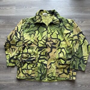 Vintage Predator Camo Jacket Mens L Full Zip Hunting 90s Made in USA Y2K